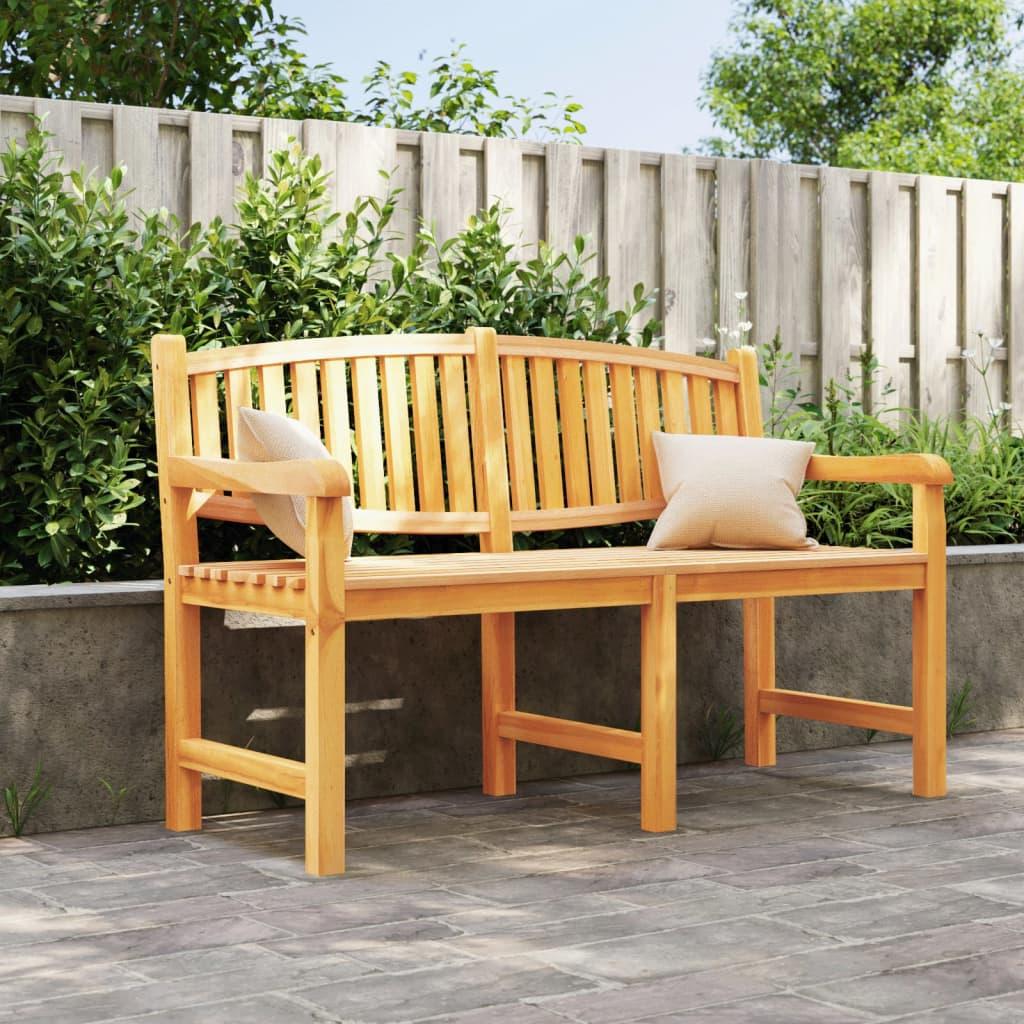 Havebænk 149,5x60x90 cm massivt teaktræ
