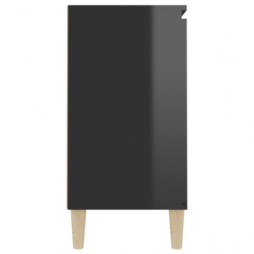 Skænk 101x35x70 cm konstrueret træ sort højglans