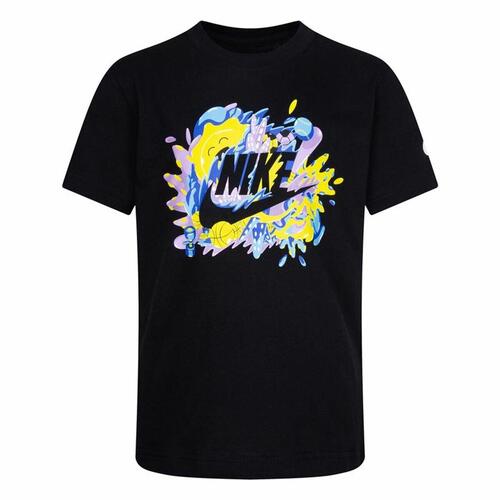 Børne Kortærmet T-shirt Nike Sport Splash Sort 3 år