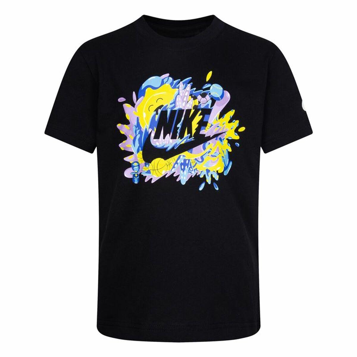 Børne Kortærmet T-shirt Nike Sport Splash Sort 3 år