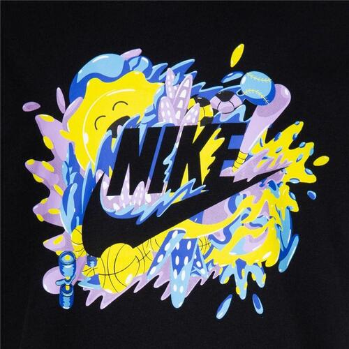 Børne Kortærmet T-shirt Nike Sport Splash Sort 3 år