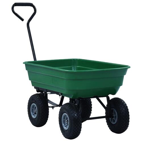 Vippelig havevogn 300 kg 75 l grøn