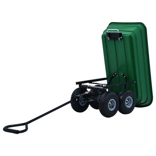 Vippelig havevogn 300 kg 75 l grøn