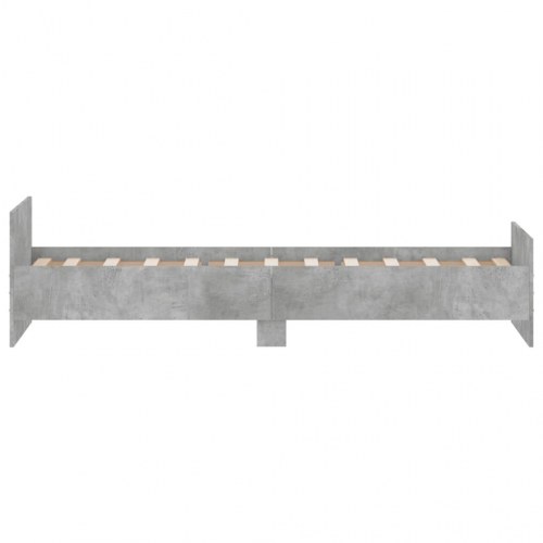 Sengeramme 75x190 cm i konstrueret træ - betongrå