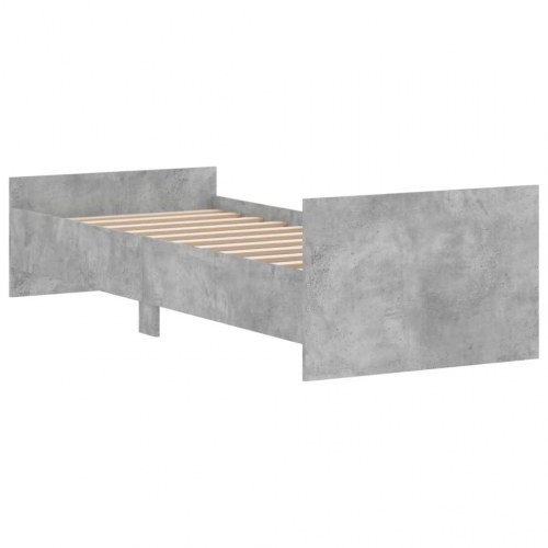 Sengeramme 75x190 cm i konstrueret træ - betongrå