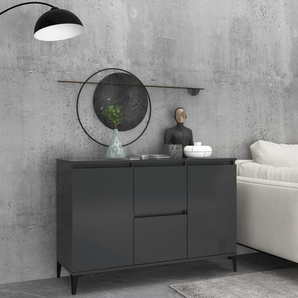Skænk 104x35x70 cm spånplade grå