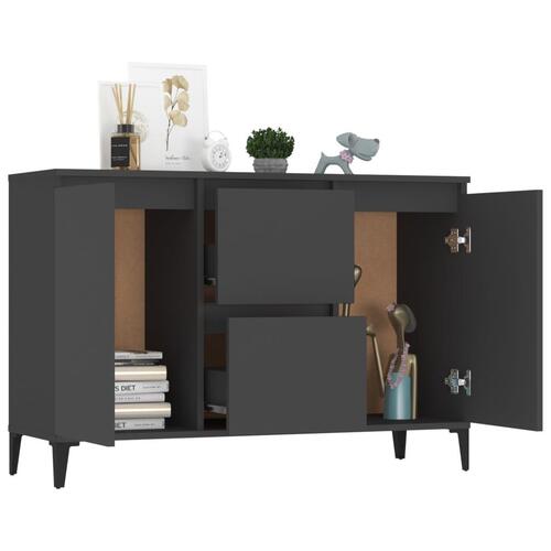 Skænk 104x35x70 cm spånplade grå