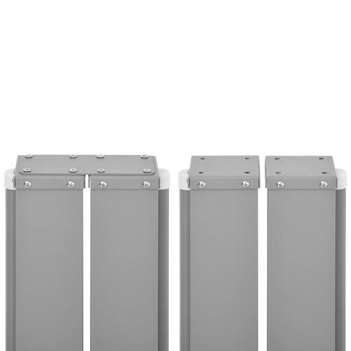 Sammenrullelig sidemarkise til terrassen 140x1200 cm sort
