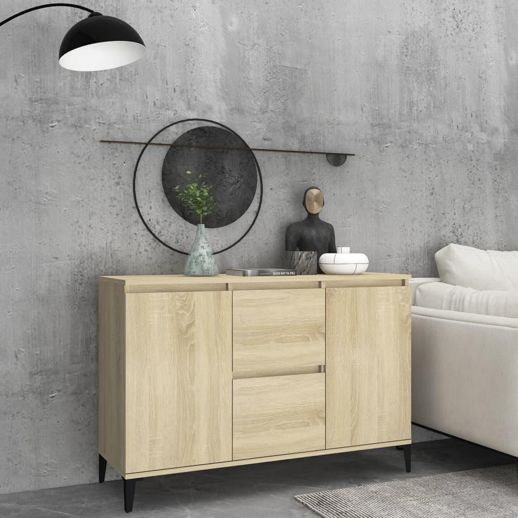 Skænk 104x35x70 cm spånplade sonoma-eg