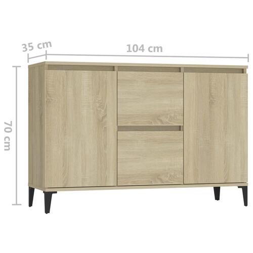 Skænk 104x35x70 cm konstrueret træ sonoma-eg