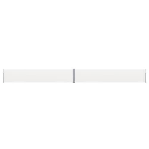 Sammenrullelig sidemarkise til terrassen 140x1200 cm creme