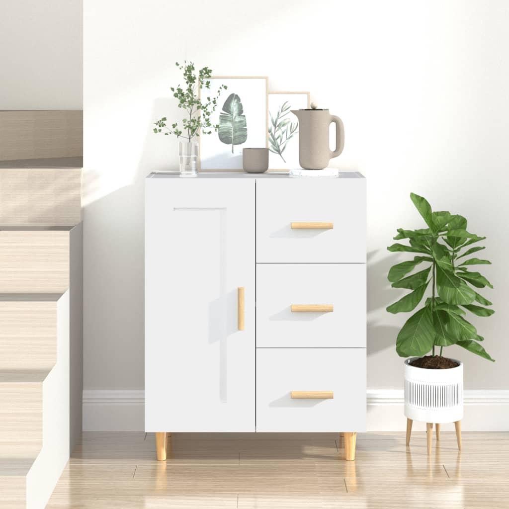 Skænk 69,5x34x90 cm konstrueret træ hvid