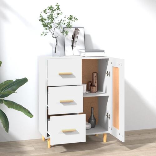 Skænk 69,5x34x90 cm konstrueret træ hvid