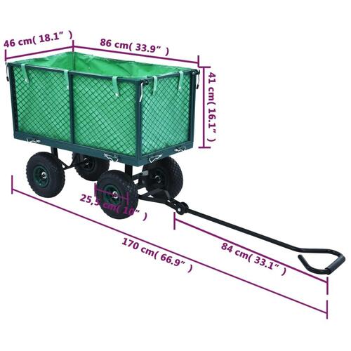 Havevogn 350 kg grøn