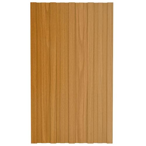 Tagplader 36 stk. 80x45 cm galvaniseret stål lyst træ