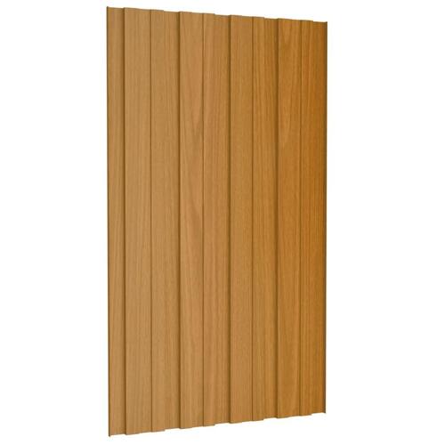 Tagplader 36 stk. 80x45 cm galvaniseret stål lyst træ