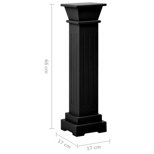 Klassisk plantestativ 17x17x66 cm MDF firkantet sort