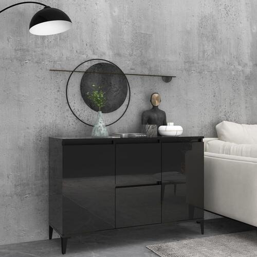 Skænk 104x35x70 cm spånplade sort højglans