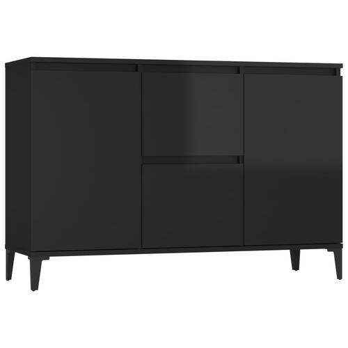 Skænk 104x35x70 cm spånplade sort højglans