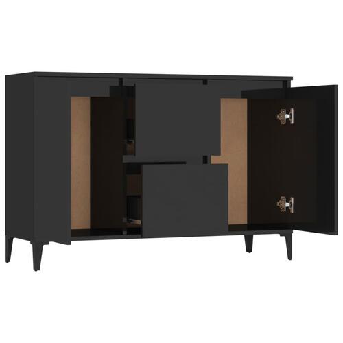 Skænk 104x35x70 cm spånplade sort højglans