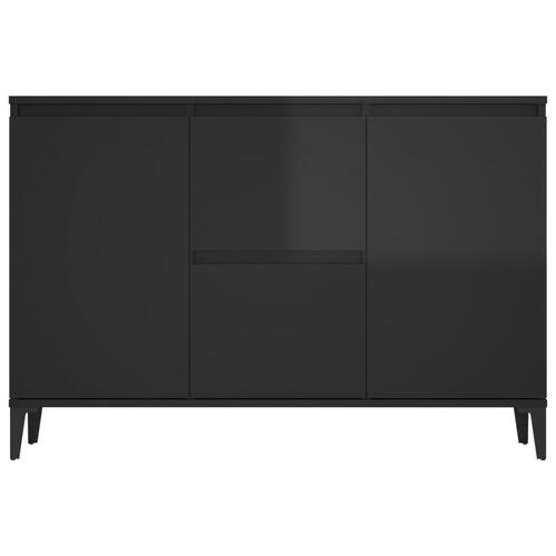 Skænk 104x35x70 cm spånplade sort højglans
