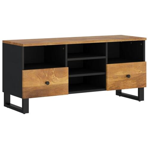 Tv-bord 100x33x46 cm massivt mangotræ og konstrueret træ