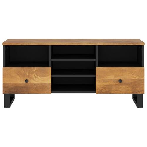 Tv-bord 100x33x46 cm massivt mangotræ og konstrueret træ