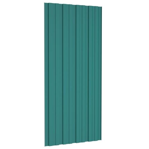 Tagplader 36 stk. 100x45 cm galvaniseret stål grøn