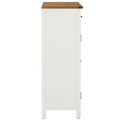 Skoskab 76x37x105 cm massivt egetræ