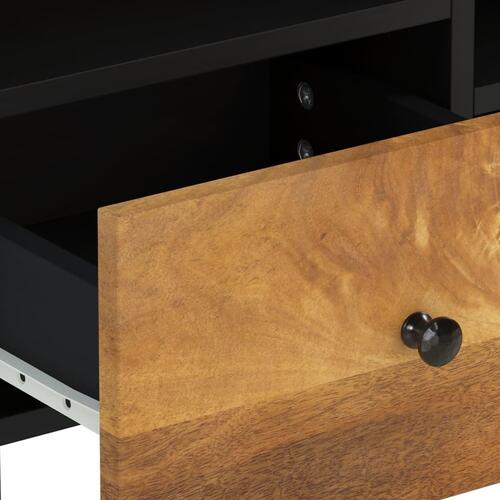 Tv-bord 100x33x46 cm massivt mangotræ og konstrueret træ