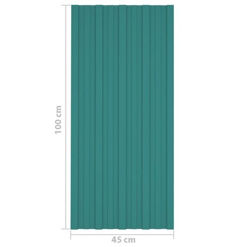 Tagplader 36 stk. 100x45 cm galvaniseret stål grøn