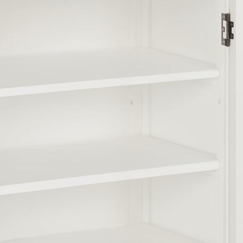 Skoskab 76x37x105 cm massivt egetræ