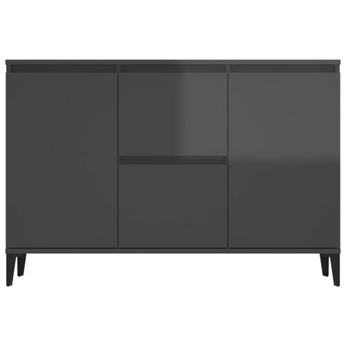 Skænk 104x35x70 cm spånplade grå højglans