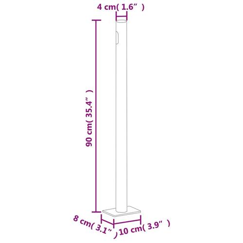 Sammenrullelig sidemarkise til terrassen 140x1200 cm antracit