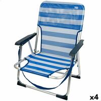 Strandstol Aktive Foldbar Blå 44 x 72 x 35 cm (4 enheder)