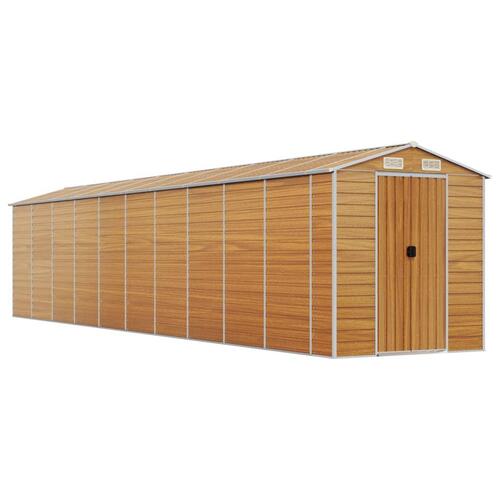 Haveskur 191x895x198 cm galvaniseret stål lysebrun