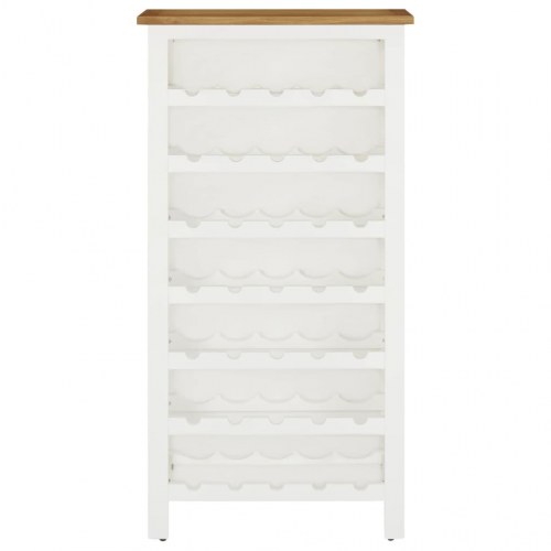 Vinreol 56x32x110 cm massivt egetræ