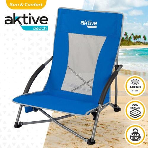 Strandstol Aktive Blå 50 x 67 x 51 cm (4 enheder)