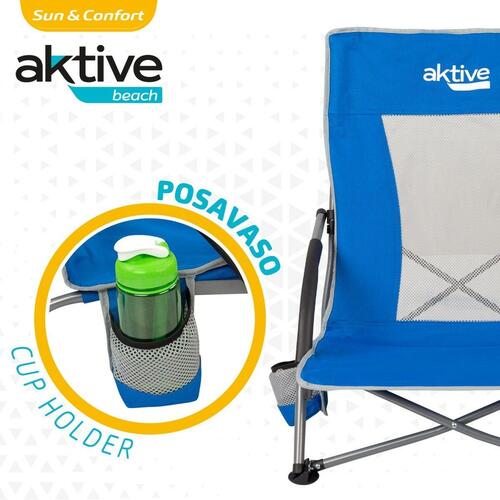 Strandstol Aktive Blå 50 x 67 x 51 cm (4 enheder)