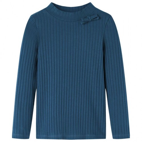 Langærmet T-shirt til børn str. 104 - marineblå
