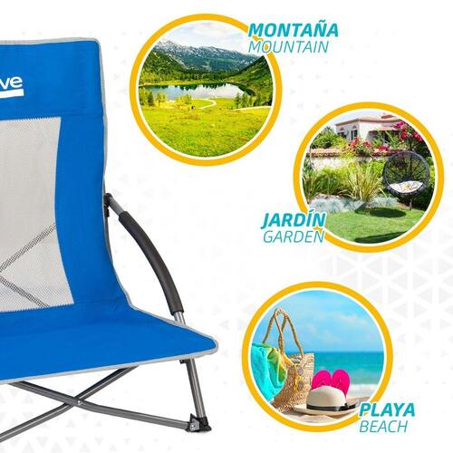 Strandstol Aktive Blå 50 x 67 x 51 cm (4 enheder)
