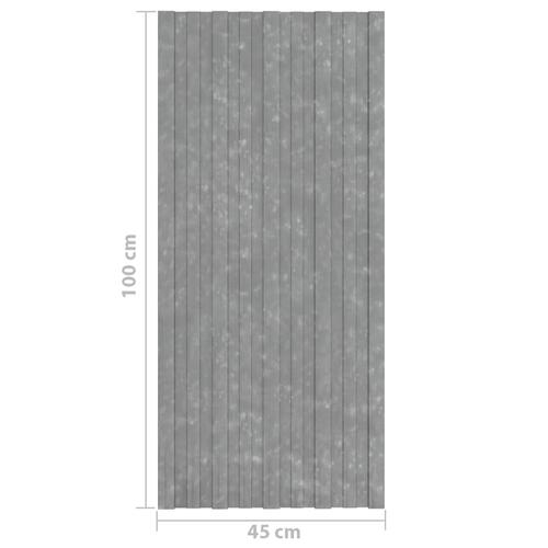 Tagplader 12 stk. 100x45 cm galvaniseret stål sølvfarvet