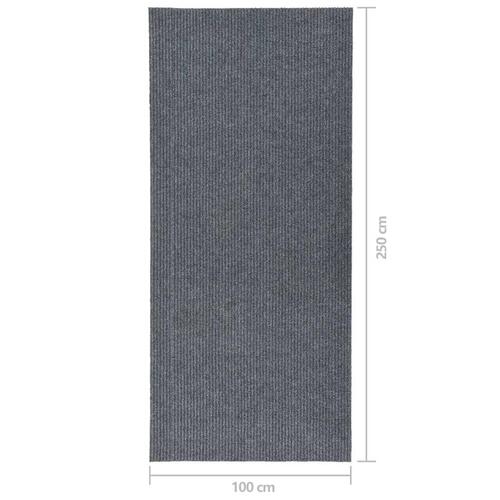 Snavsbestandig tæppeløber 100x250 cm grå
