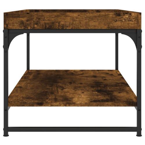 Sofabord 100x49x45 cm konstrueret træ røget egetræsfarve