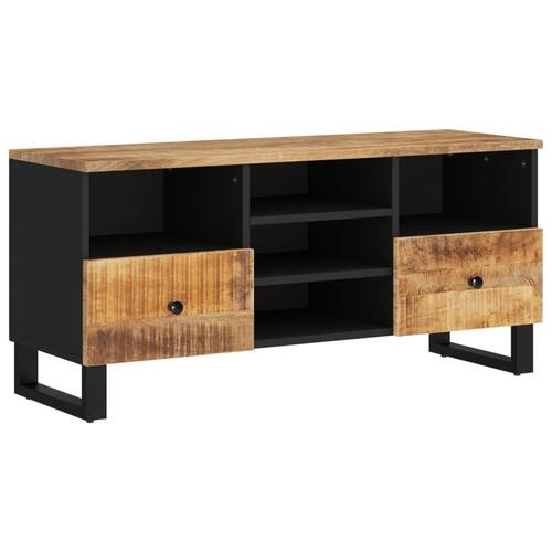 Tv-bord 100x33x46 cm massivt mangotræ og konstrueret træ