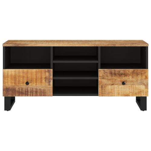 Tv-bord 100x33x46 cm massivt mangotræ og konstrueret træ