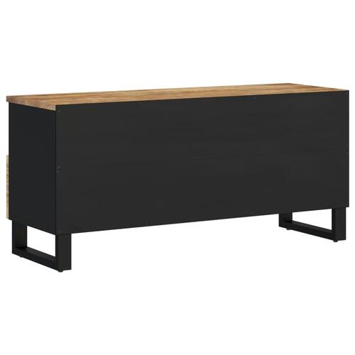 Tv-bord 100x33x46 cm massivt mangotræ og konstrueret træ