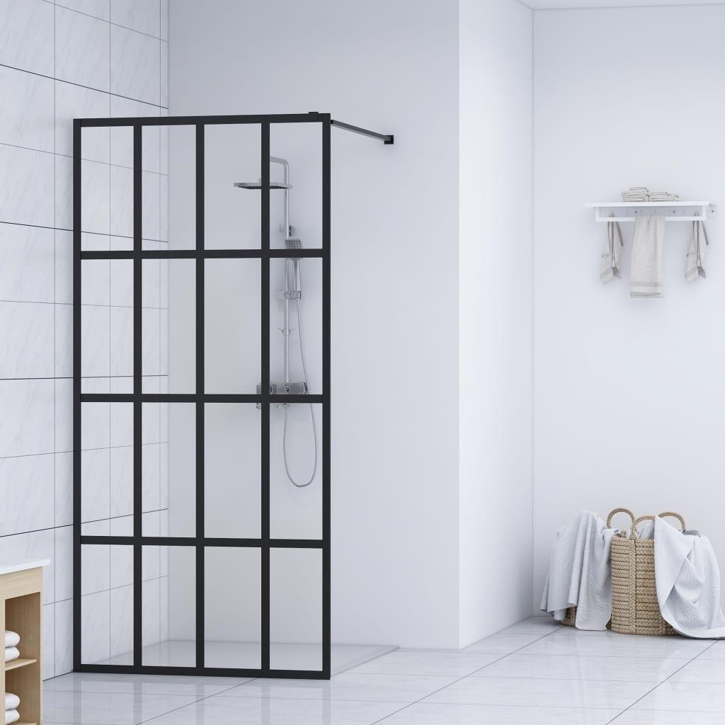 Bruseafskærmning 80x195 cm hærdet glas klart