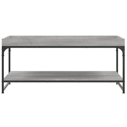 Sofabord 100x49x45 cm konstrueret træ sonoma-eg grå