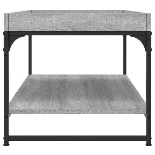 Sofabord 100x49x45 cm konstrueret træ sonoma-eg grå
